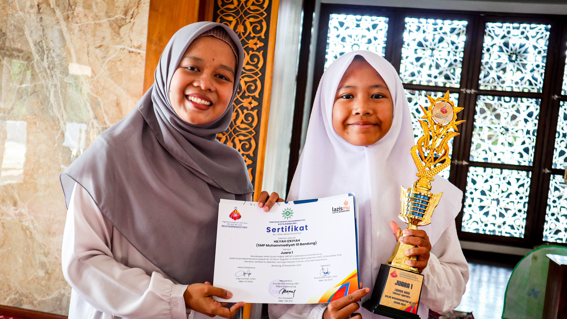 Hilyah Izkiyah! Juara 1 Lomba MHQ Muhammadiyah Se-Kota Bandung